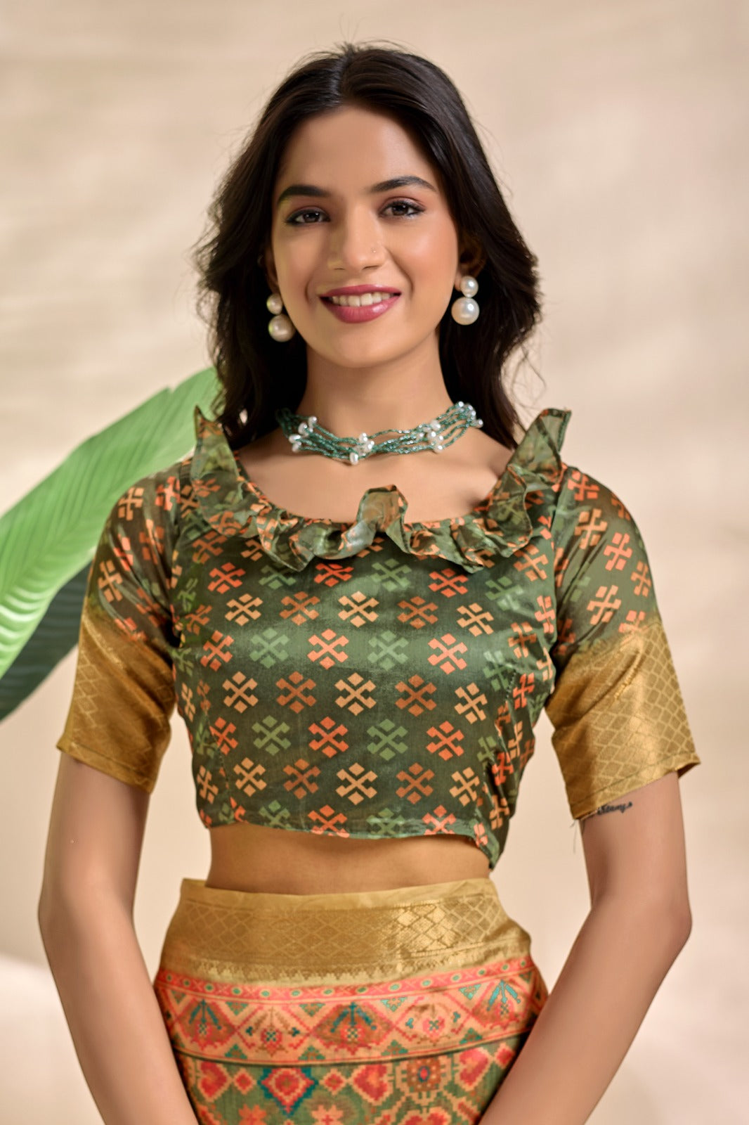 Patola-Inspired Soft Silk Blend Saree