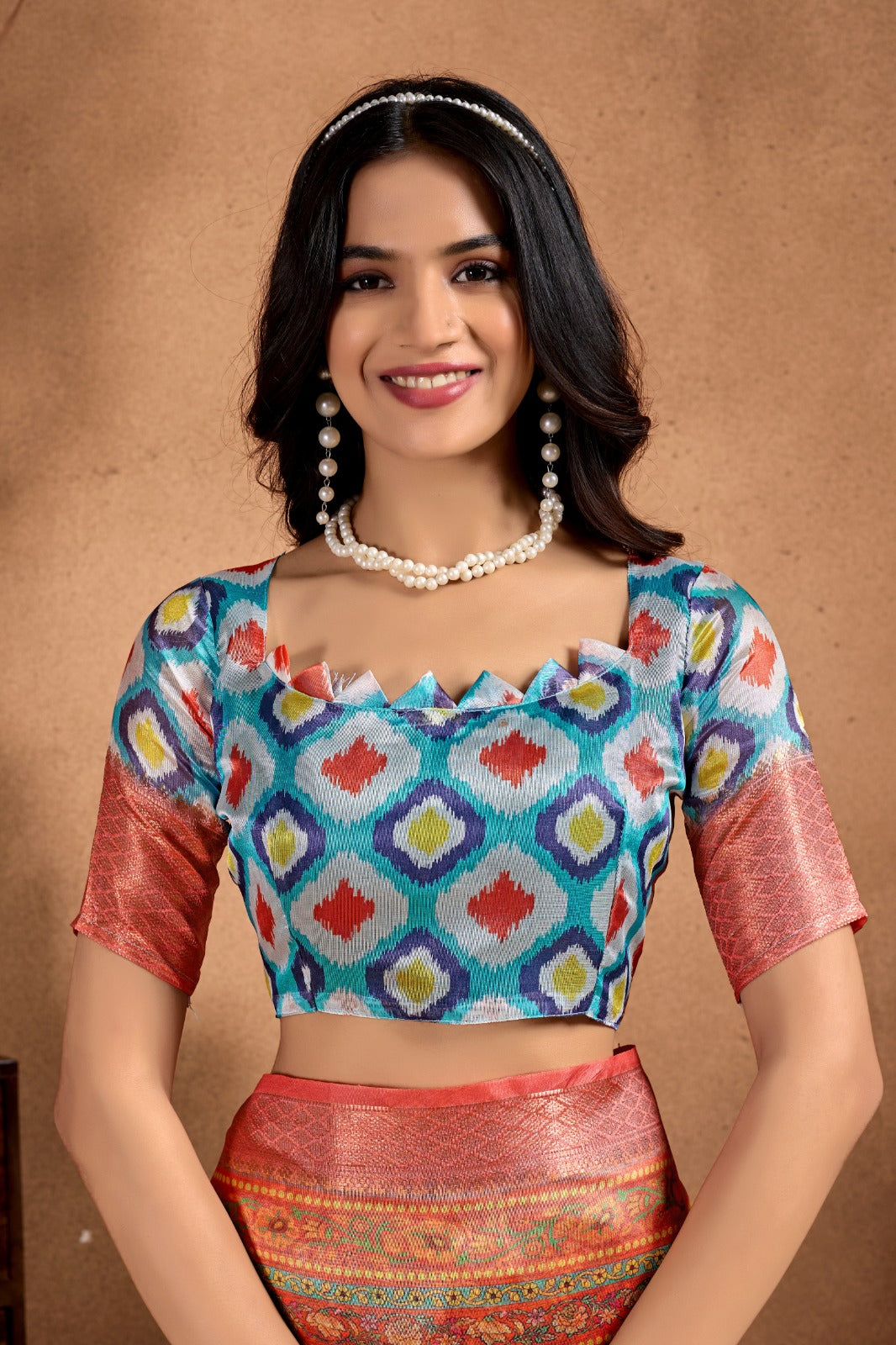 Artistic Digital Printed Soft Silk Blend Saree