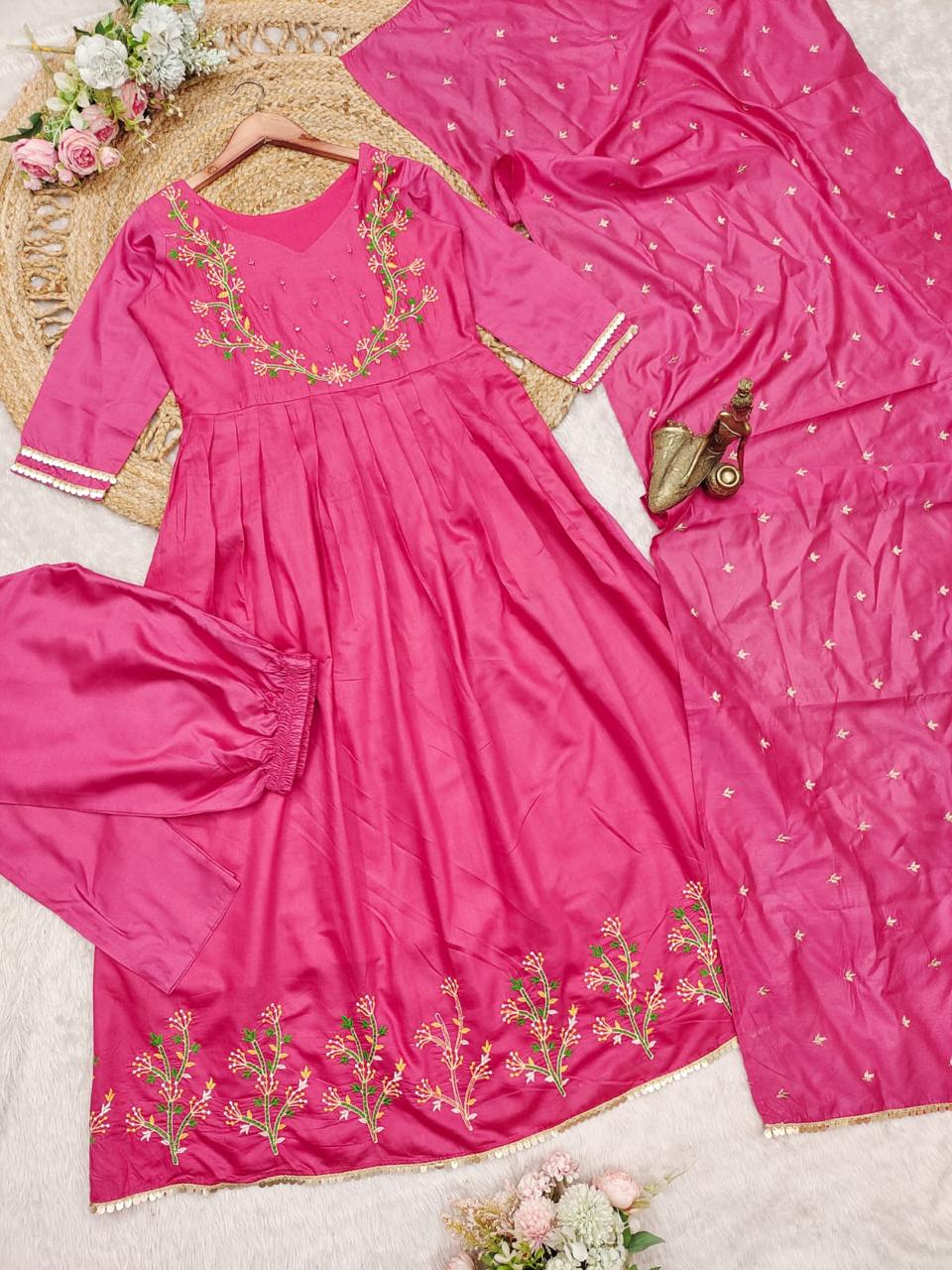 Vibrant Pink Festive Gown
