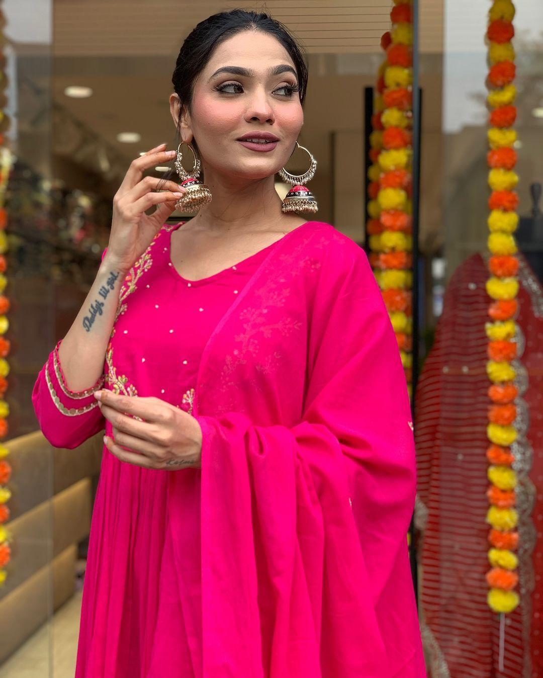 Vibrant Pink Festive Gown