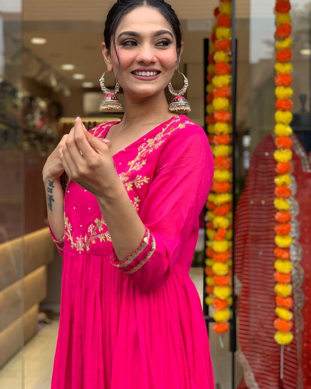 Vibrant Pink Festive Gown