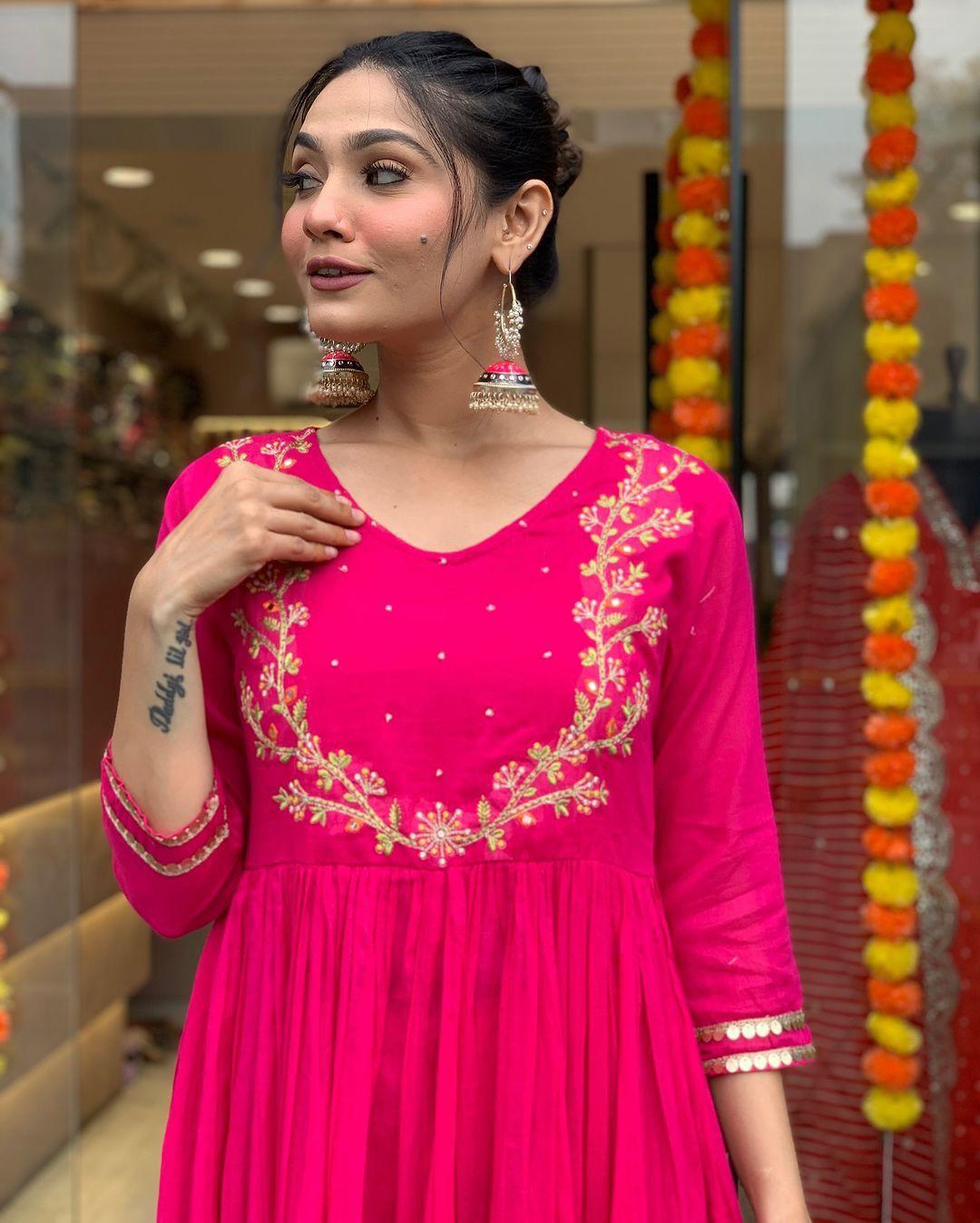 Vibrant Pink Festive Gown
