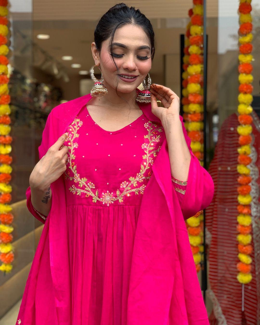 Vibrant Pink Festive Gown