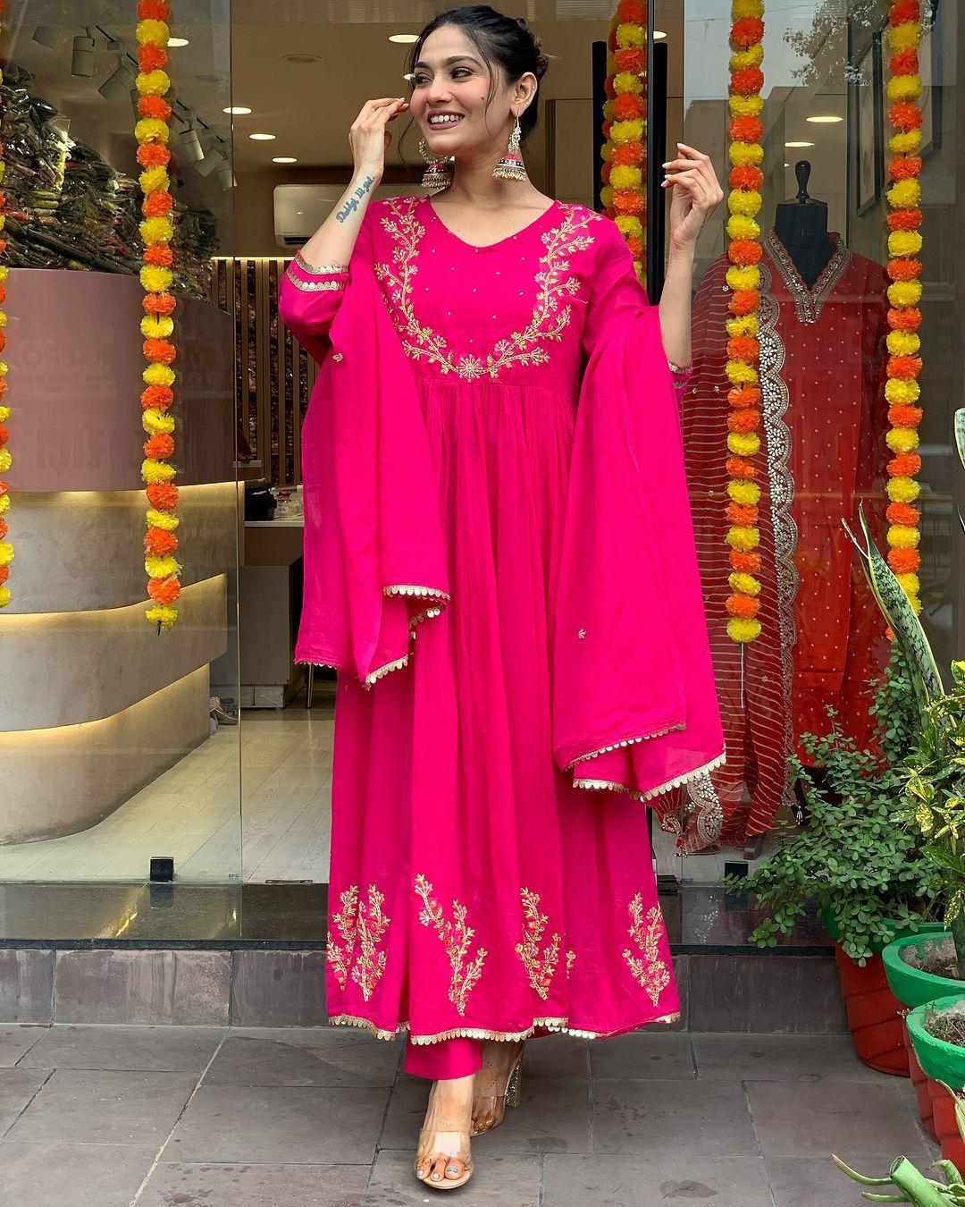 Vibrant Pink Festive Gown