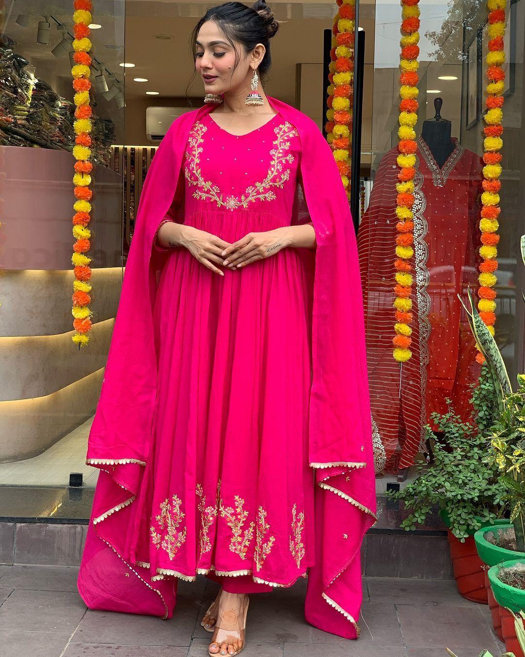 Vibrant Pink Festive Gown