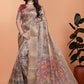Beige & Multicolor Patola Print Soft Silk Saree with Rich Pallu