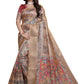 Beige & Multicolor Patola Print Soft Silk Saree with Rich Pallu