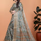 Elegant Multicolor Soft Silk Saree with Ethnic Digital Print