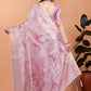 Soft Pink Silk Saree with Elegant Leaf Pattern