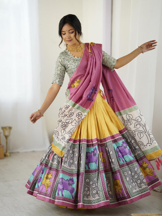 🌟 💃 Gopigeet Creation Presents 💃 🌿 Kalamkari Lehenga Choli Collection 🌿