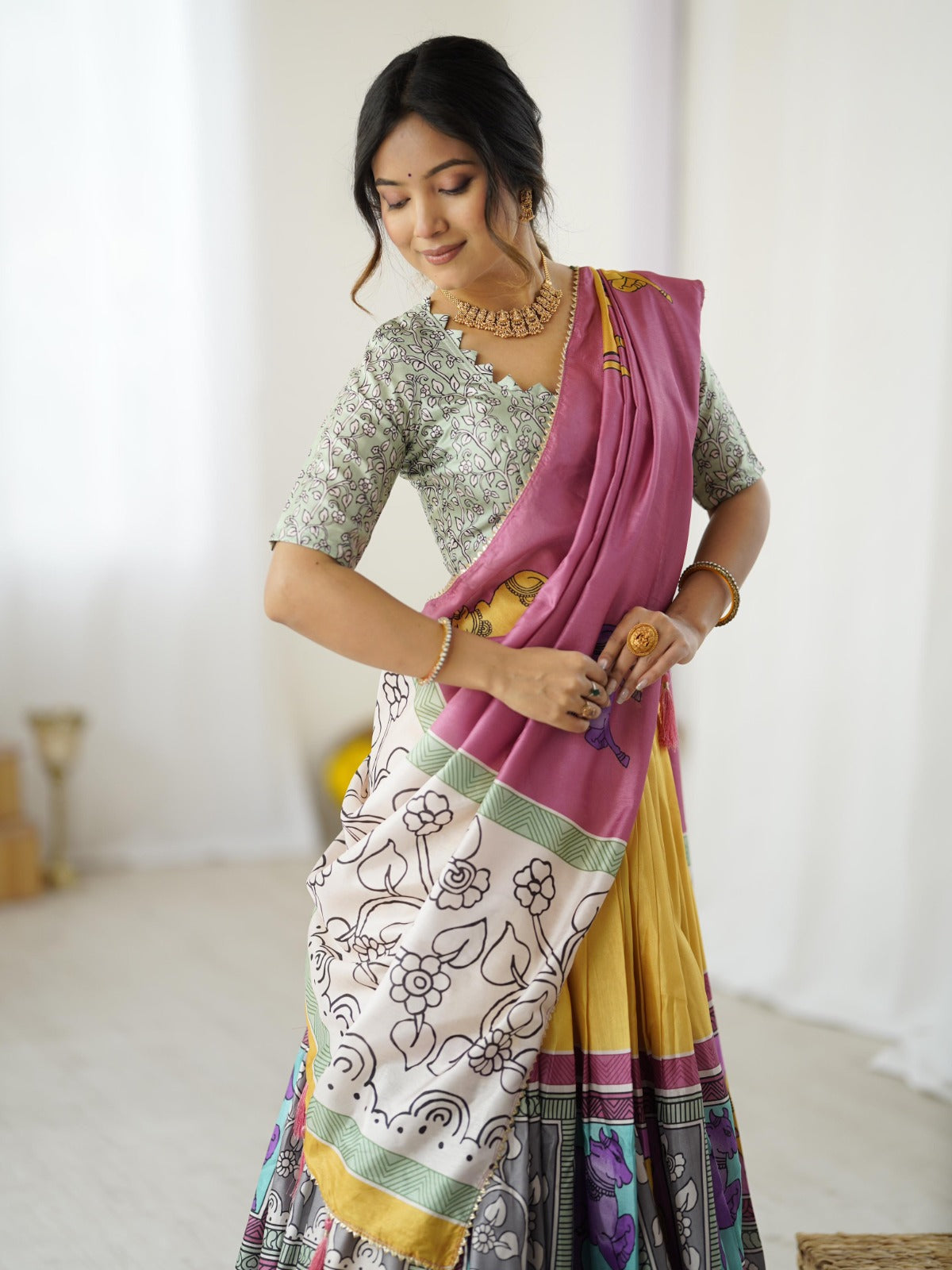 🌟 💃 Gopigeet Creation Presents 💃 🌿 Kalamkari Lehenga Choli Collection 🌿