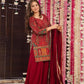 Elegant Red Printed Kurti Set with Dupatta for Women"