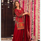 Elegant Red Printed Kurti Set with Dupatta for Women"