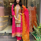 Best Multicoloured bandhni print with Stone work and Dupatta