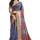 Peacock Motif Soft Silk Saree with Antique Zari Border