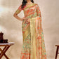 Soft Silk Saree with Traditional Paisley Floral Print and Zari Border