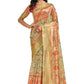 Soft Silk Saree with Traditional Paisley Floral Print and Zari Border