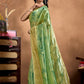 Elegant Green Soft Silk Blend Saree with Designer Pallu