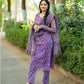 💜 Purple Kurta Set – Vintage Elegance in Nature
