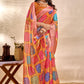 Vibrant Soft Silk Blend Saree with Multicolor Woven Motifs