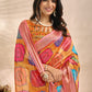 Vibrant Soft Silk Blend Saree with Multicolor Woven Motifs