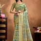 Elegant Soft Silk Saree with Traditional Geometric & Floral Weaving