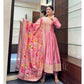 Blush Traditional Dress – Paired with Vibrant Shawl