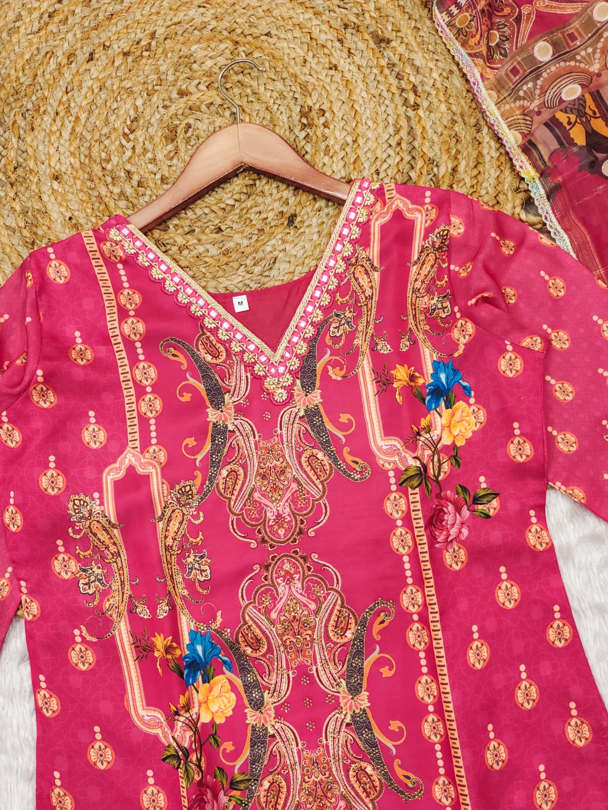 🌸 Pink Kurta Set – Gold Floral Embroidery👑 Purple Kurta Set – Gold & Green Embroidery