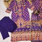 🌸 Pink Kurta Set – Gold Floral Embroidery👑 Purple Kurta Set – Gold & Green Embroidery