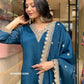 Elegant Blue Kurta Set – Silver Embroidered Grace