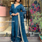 Elegant Blue Kurta Set – Silver Embroidered Grace
