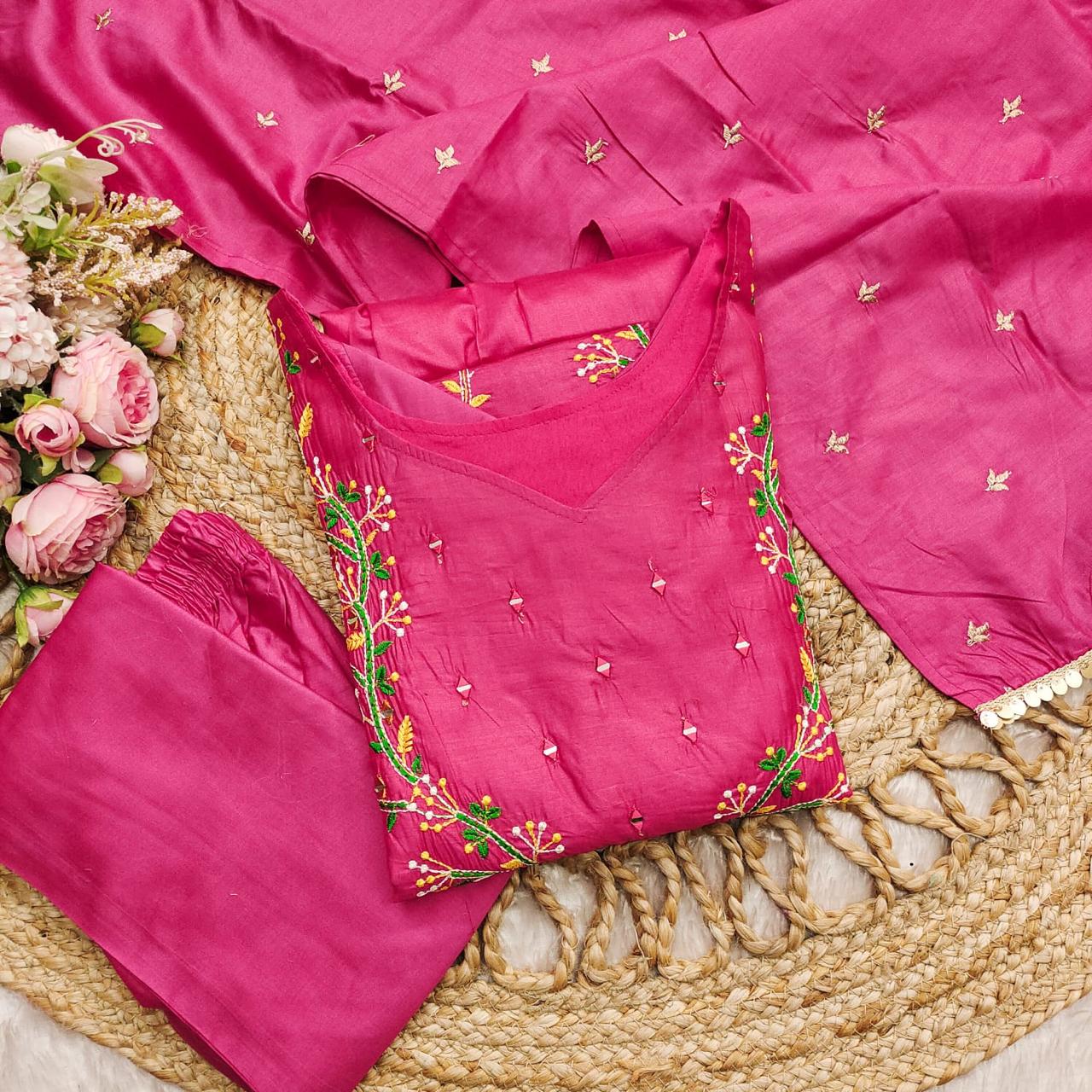 Vibrant Pink Festive Gown