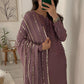 Elegant Black and Purple Kurta Set