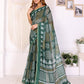 Stylish Chanderi Saree with Geometric Digital Print