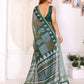 Stylish Chanderi Saree with Geometric Digital Print