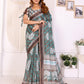 Elegant Chanderi Saree with Floral & Geometric Digital Print