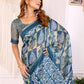 Stylish Chanderi Saree with Leaf & Abstract Digital Print
