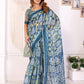 Stylish Chanderi Saree with Leaf & Abstract Digital Print
