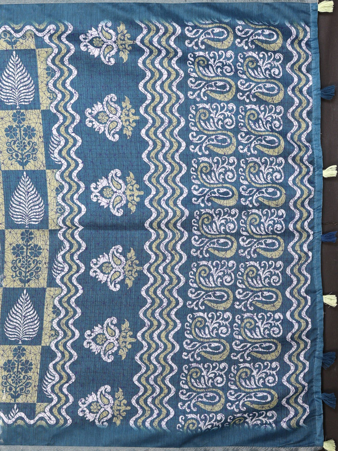 Stylish Chanderi Saree with Leaf & Abstract Digital Print