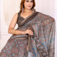 Elegant Chanderi Saree with Ethnic Floral Print