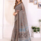 Elegant Chanderi Saree with Ethnic Floral Print