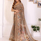Elegant Coffee Brown Chanderi Digital Print Saree