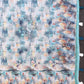 Aqua Blue Digital Abstract Printed Chanderi Saree