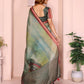 Green & Maroon Black Chanderi Saree