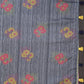 Grey Floral Printed Chanderi Saree