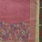 Maroon & Olive Floral Printed Chanderi Saree