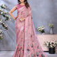 Rose Pink Ethnic Printed Saree