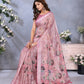 Rose Pink Ethnic Printed Saree