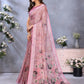 Rose Pink Ethnic Printed Saree