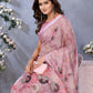 Rose Pink Ethnic Printed Saree